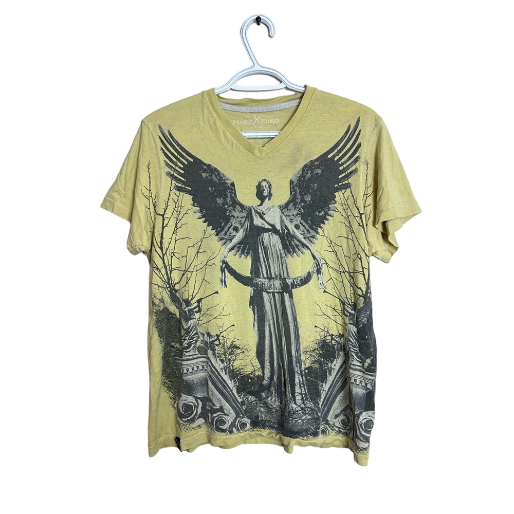 Y2k Marc Ecko Size S Yellow Graphic Men's Shirt